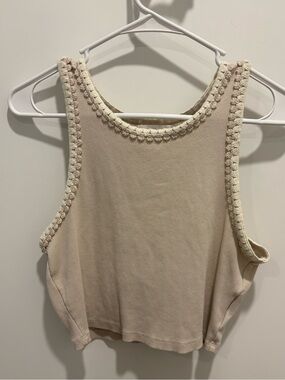 H&M Crochet Trim Crop Top